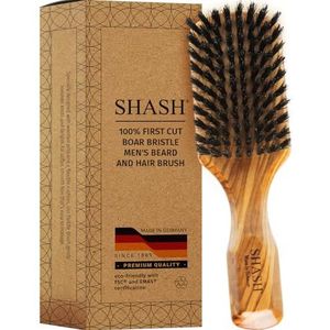 SHASH - Varkenshaarborstel - Geschikt Voor Dun Tot Normaal Haar - Made In Germany