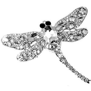 Broche Pins Crystal Vintage Dragonfly Broches for Vrouwen Insect Broche Pin Mode Jurk Jas Accessoires Leuke Sieraden Broche (Size : Red)