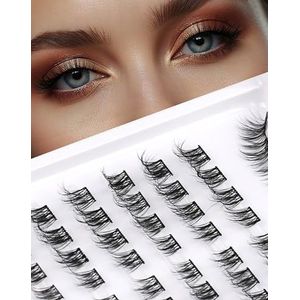 Lash Clusters Cat Eye Extension Nertsen Individuele Cluster Lash Pluizige DIY Pre-styled Cateye 8 Paar # 24