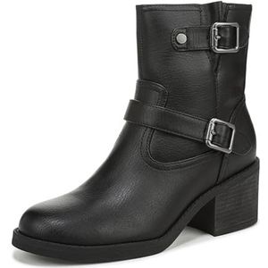 Blowfish Malibu Maeve enkellaarzen met hak voor dames, Zwart kunstleer, 38.5 EU