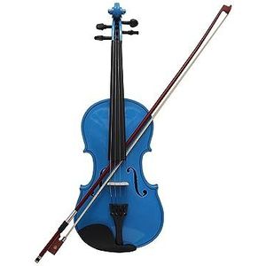 Viool 4/4 Populariseren Beginner Set Les Blauwe Viool Massief Houten Esdoorn Paneel Fiddle Met Accessoire (Color : Violin)