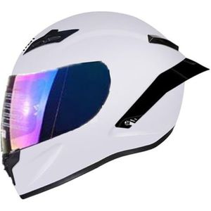 Motorhelm DOT/ECE-Gecertificeerde Integraalhelm Met Zonneklep Helm Scooter Bromfiets Bromfietshelm Modulaire Integraalhelm Voor Dames En Heren K,XL/61-62CM