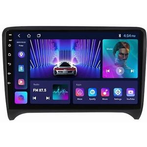 9 Inch HD Touch Screen Android 11 Autoradio Voor Audi TT 2006-2012 - Ondersteuning Draadloze CarPlay/Android Auto/Spiegellink/RDS/WiFi/Bluetooth/GPS Navigatie Achteruitrijcamera (Size : M400S - 8 Cor