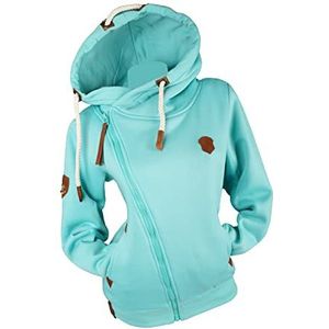 VIN TE Sweatjack voor dames, XXL, capuchon, hoody, overgangsjas, fleece, gevoerd, schuine ritssluiting, verschillende modellen, ankerpoot, effen, M - 7XL, 3XL