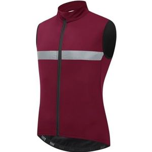 Veiligheidskleding hoge zichtbaarheid Wintervesten Mouwloze warme fleecekleding Buitensporten Beschermende veiligheidswerkkleding(Color:Red,Size:XXXL)