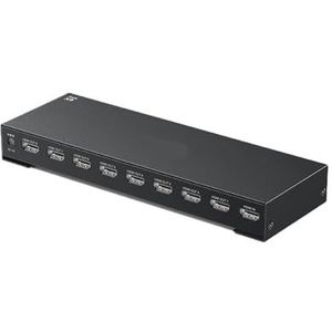 De HDMI-splitter heeft een ingang en acht uitgangen voor 4K high-definition computermonitoren, twee uitgangen, vier uitgangen en zes uitgangen voor audio- en video-uitbreiding (kleur: versie 1.4,