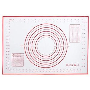 Siliconen bakmatten vel kneden deeg mat siliconen bakken mat keuken koken grill gadgets bakvormen pizza taart deeg maker tafelmatten pad (kleur: rood, maat: 40 x 60 cm)