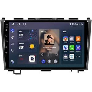 Android 12 Auto Stereo MP5 Player 9'' Screen Autoradio Voor Honda CR-V 3 RE CRV 2007 2008-2011 Car-play Android Auto GPS-navigatie Bluetooth RDS FM AM DAB+ Radio Stuurbediening Voice Control(8 Core