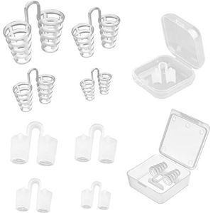 8-delig anti-snurkapparaat, BPA-vrij, anti-snurkneusclip, onmiddellijke hulp om het snurken te stoppen, de ademhaling te verbeteren, een rustige en ontspannende nacht te genieten (8 dozen)