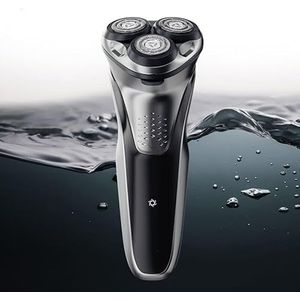 Elektrische roterende scheermachine, volledig wasbaar, IPX7 waterdicht, droog en nat, geschikt for twee doeleinden. Oplaadbaar scheerapparaat.