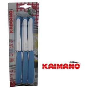 Kaimano KDN041506B Dinamik mes, roestvrij staal, blauw, 6 stuks