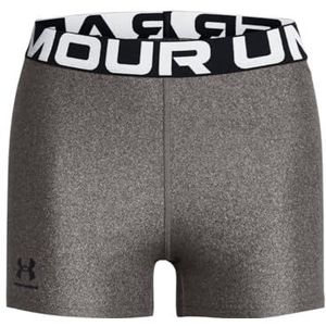 Under Armour UA HG Shorty Shorts, lichtgrijs gemêleerd/zwart, XXL voor dames, Licht koolstofgrijs gemêleerd/zwart, XXL