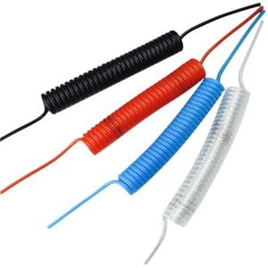 PU4*2.5 Polyurethaan Luchtcompressor Slang Buis Flexibele Air Tool PU0425 Lente Spiraal Pijp 2M 4M 6M 8M 10M 12M (PU4X2.5 Wit, 6 Meter)