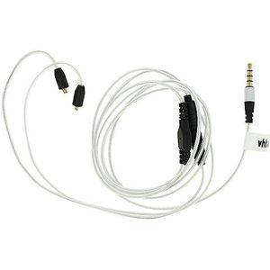 vhbw Audio AUX-kabel compatibel met Westone ES30, ES50, ES60, UM Pro 10, UM Pro 20 hoofdtelefoon - audiokabel 3,5 mm jackstekker, 120 cm, zilver