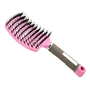 DieffematicSZ kam Hair Brush Scalp Massage Comb Women Wet Curly Detangle hair brush for Salon Hairdressing Styling Tools (Color : Pink)