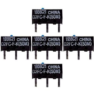 5 x D2FC-F-K (50 m) reparatieset voor micro-schakelaar/reparatieset geschikt voor computermuis van Logitech, Razer, Roccat, SteelSeries enz.