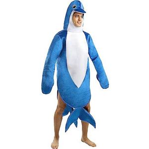 Funidelia | Dolfijn kostuum voor mannen Dieren - Kostuum voor Volwassenen, Accessoire verkleedkleding en rekwisieten voor Halloween, carnaval & feesten - One Size - Blauw