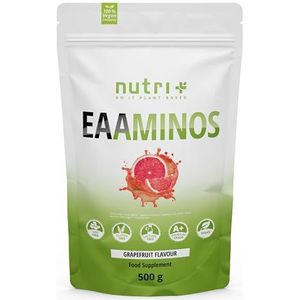 Aminozuurpoeder Vegan 500g EAA - HIGHEST DOSE - alle essentiële aminozuren - Grapefruit smaak - Onmiddellijk EAA poeder - Essentiële aminozuren
