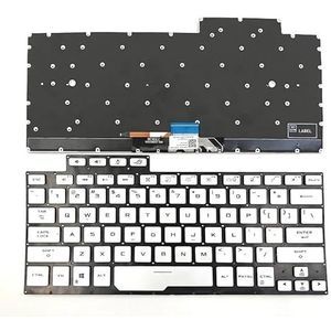Voor Asus voor ROG G14 voor Zephyrus GA401 GA401I GA401IU GA401IV GA401M GA401QH GA401QM Laptoptoetsenbord US Zilver met Achtergrondverlichting