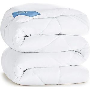 CozyLux Dekbed, voor 4 seizoenen, dekbed van microvezel, 300 g/m², deken 240 x 260 cm, super zachte slaapdeken, ademend, Wit