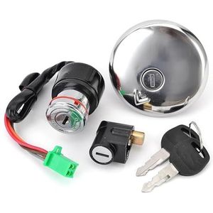 Voor Suzuki GN125 1982 1983 1984 1985 1986 1987 1988 1989 1990-2001 Brandstoftankdop Contactslot Stoelvergrendeling Sleutelset Motorfiets Contactslot
