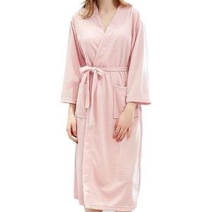 Badjas Kamerjas Dames Kimono-gewaden Korte Badjas Lichtgewicht Gewaad Zachte Loungekleding Met Zakken Badjas Lichtgewicht(E,XL)