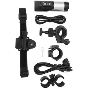 Waterdichte Fietscamera, Helmcamera 12 MP Aluminiumlegering Type C (SILVER)