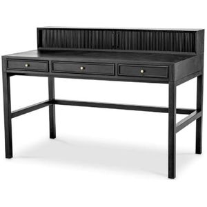 Casa Padrino designer solid wood desk anthracite gray 183 x 51 x H. 79 cm - Office Table - Computer Table - Office Furniture - Luxury Quality