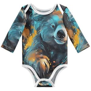 KAAVIYO Aquarel Kunstwerk Koala Baby Lange Mouwen Unisex Bodysuit Nieuw Katoen voor Kinderen 3-24 Maanden Zomer, Patroon, 12 Maanden
