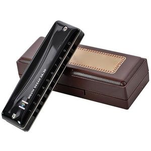 Professionele Harmonica Standaard Fosforbrons Rieten Professionele Diatonische Mondharmonicaharp Met 10 Gaten (Color : Key of F)