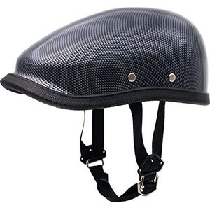 Mode-stijl motorhelm, volwassen baret hoed halve helm DOT gecertificeerde retro schedeldop open helm voor scooter mannen en vrouwen Street Cruiser Moped Chopper Decoration