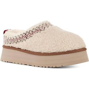 GYOSHI Pantoffels voor dames, plateau, mini-laarzen, korte enkellaarsjes, antislip bont, fleece gevoerd, sneakers voor binnen en buiten, Wit, 39.5 EU