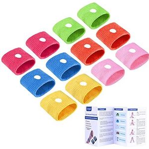 Acupressuurarmband tegen misselijkheid, 4 stuks anti-missierarmbanden voor zeeziekten, zwangerschap, vliegen, reismisselijkheid zonder bijwerkingen, ideaal voor kinderen, volwassenen, vakantie en reizen (6 paar)