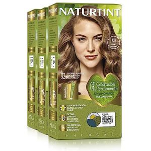Naturtint - 7G Goudblond - Ammoniakvrije Haarverf - Pak van 3 - 100% Grijsdekking