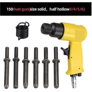 Pneumatic Air Rivet Hammer Professional Hand Held Half Tube Rivets/fixed Rivets Round Head Nails Riveter M3 M4 M5 M6 Voor veel media(6pcs full set)