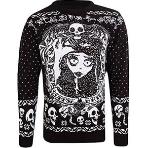 Heroes Inc. Corpse Bride Christmas Jumper Bride Skulls Nieuw Officieel Unisex Ugly Sweater Maat S