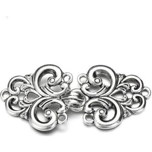 Shirt Cinch Swirl Clip Cape Clips, Sjaal- en cardiganclips for dames meisjes, 3-pack, veelkleurig(2-antique Silver)