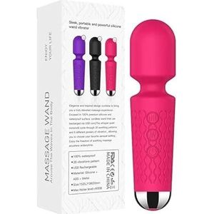 Mini Personal Wand Sex Toys Vibrator | Clitoris Stimulator Vibrators for Her | Sex toy for her | Personal Wand Massager Woman | 20 patterns and 8 speeds | Quiet | Toys for female adults (Rose Red)