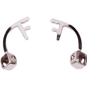 Neuskussentje Houder ， Neuspadhouder, vervangende metalen neuspadhouder, neusbrug, 1 paar zilveren metalen plug-in neuspads for brillen