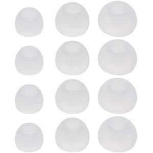 12Pcs Siliconen Knoppen Oor Tip Kleine/M/L Grootte Oordopjes Zachte Rubber Flexibele Oordopjes Vleugel Tip Fit In Case Vervanging Siliconen Oordopjes Tips Kleine Grote