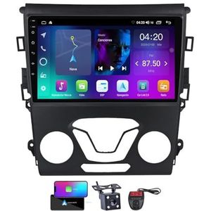 Android 13 QLED Autoradio voor Ford Mondeo 5 2014-2019 - Ingebouwde DSP/Carplay/Android Auto - Camera + DVR - 9 inch 2 Din - Stuurbediening - FM AM RDS DAB Radio - BT 5.0(NF-2)