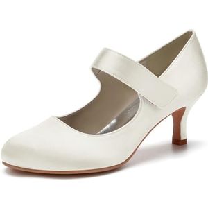 SYDZSW Dames Naaldhak Pumps Hoge Hakken Sexy Hakken Schoenen 35-43, Ivoor, 43 EU