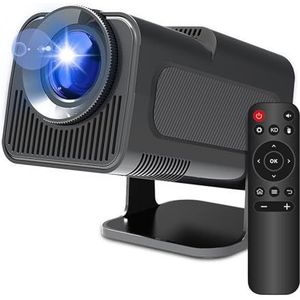4K Projector WiFi6 390ANSI BT5.0 1920 * 1080P Buiten Draagbare High Definition-Projectie(HY320-Black)