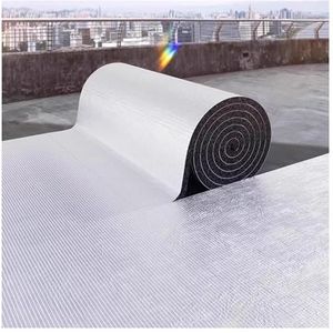 Folieisolatie voor radiator, zelfklevende aluminium isolatie voor daken en muren van campers, zwart, 1 x (1-10) m, 5-20 mm (5 mm, 1 x 7 m)
