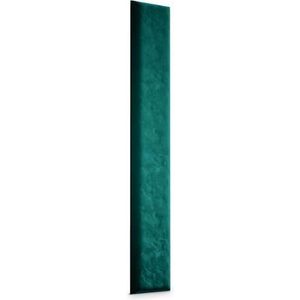 Muralo - Fluwelen wandkussen, stoffen bekleed paneel voor slaapkamer, woonkamer, bed, wandkussen, bedhoofdeinde, lendenkussen, modern, luxe, gewatteerd, Magic Velvet (turquoise, 100 cm x 20 cm)