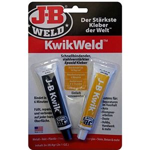 JB Weld 8276-DEU KwikWeld - snelbindende, met staal versterkte 2-componenten epoxylijm, bindt in 6 minuten