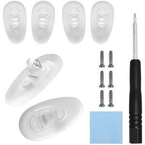 HiCycle2 Neus Pads Vervanging voor Oakley Tincup OX5094 OX5101 Dirigent Zonnebril Siliconen Rubber 3 paar met 4schroeven en 1schroevendraaier