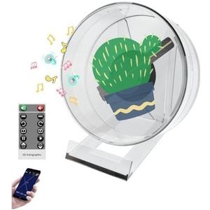 Hologram-ventilator, Draagbare 11 cm 3D aluminium hologram ventilator met blote oog stereo desktop hologram projector
