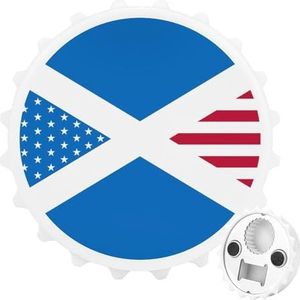 Schotland VS Vlag Mix Draagbare Sterke Koelkast Magneten Flesopener Leuke Keuken Home Decor Outdoor Wit-stijl