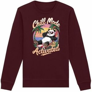 Chill Mode Activated T-shirt voor heren, bedrukt in Frankrijk, 100% biologisch katoen, cadeau voor grappige dieren, Marineblauw, S